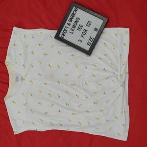 3/$21 🍋 CROFT & BARROW Lemon 🍋 print Sleeveless Tee Sz. M